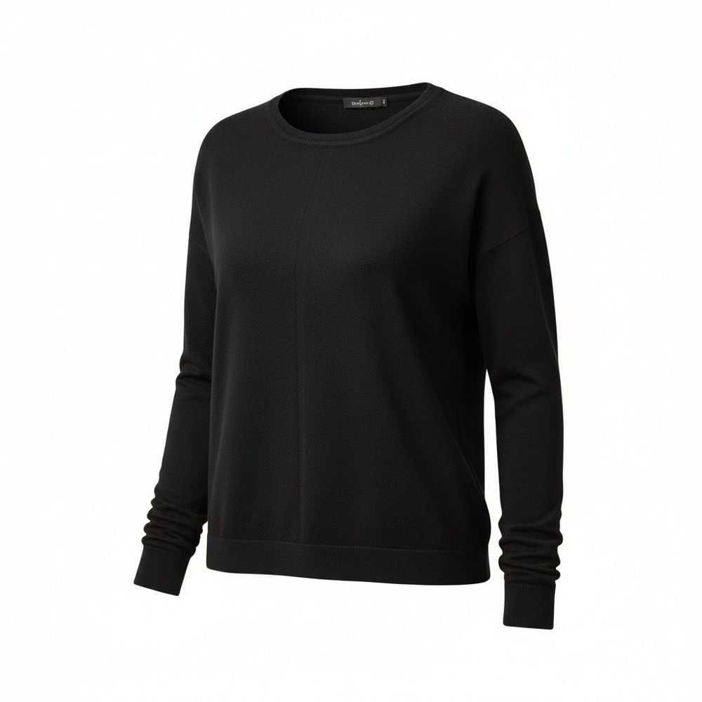 Talbots Sweater Women XP Black Pure Merino Wool Pullover Quiet Luxury Minimalist